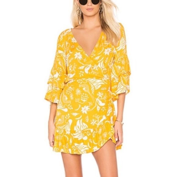 Cleobella Dresses & Skirts - 🌿 Cleobella X Revolve Bonita Palm Wrap Dress Sz S